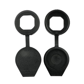 JCBIZ 6pcs Door Lock Dust Cover 19m Black Rubber Waterproof Caps Prevent Dust Enhance Cam Lock Life Plastic Material