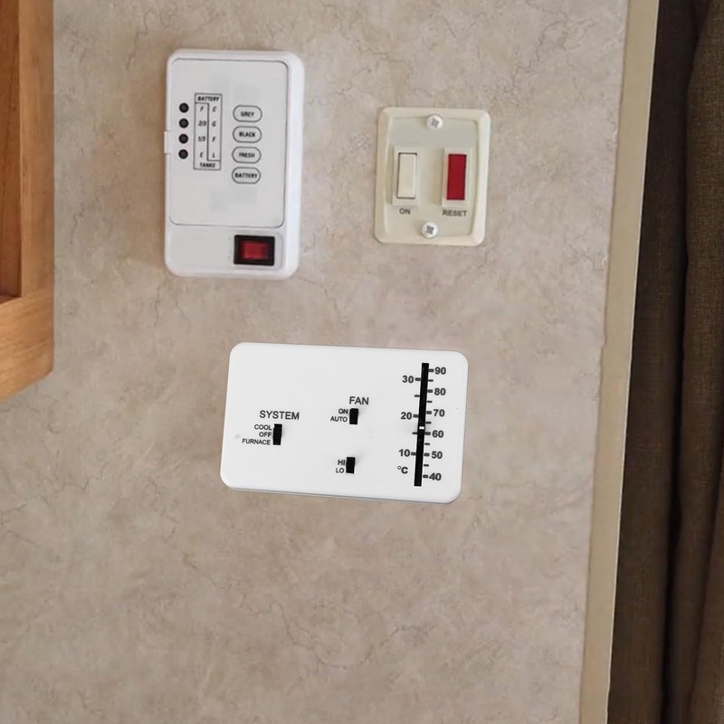RV Thermostat, Settable Heat and Cool Temperature Controller with Remote