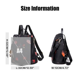 Ray-Velocity Anti Theft Women Backpack Waterproof Fashion Backpack Shoulder Bag for Lady Girl Dailyuse Travel Work School (Butterfly)