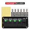FXC 12V 24V DC 4 Gang Rocker Switch Aluminum Panel