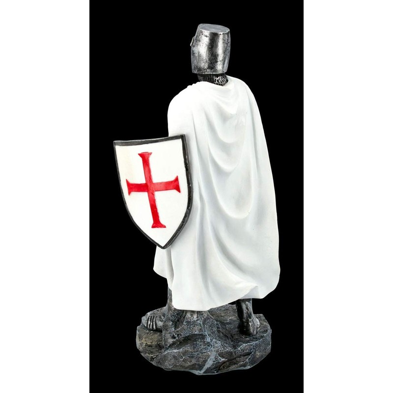 White Knight Templar Figure with Shield and Sword | Templar