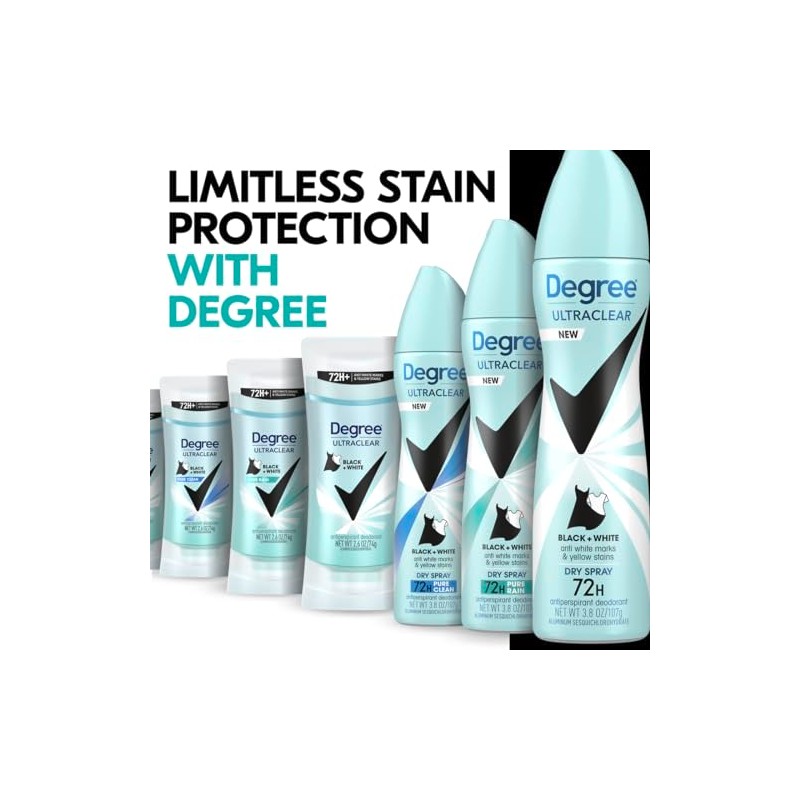 Degree UltraClear Black + White Antiperspirant Deodorant 2.6 oz, 4