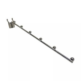 Unbranded Chrome Pegboard 6 Ball Waterfall Hanging Fixture Display 14 Inch Long 4PC