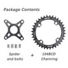 DJC 104BCD Chainring Round for Shimano Direct Mount Spider Adapter