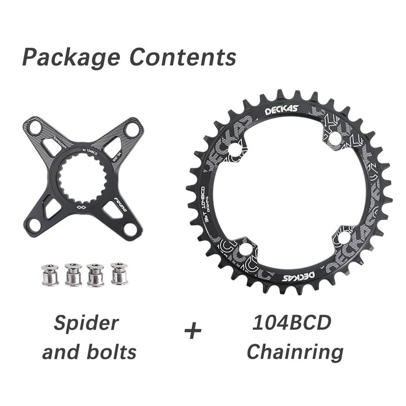 DJC 104BCD Chainring Round for Shimano Direct Mount Spider Adapter