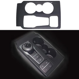 Kolya for 2020 2021 2022 2023 2024 2025 Ford Escape Accessories Center Console Gear Shift Panel Cover Water Cup Holder Trim Cover (Carbon Style)