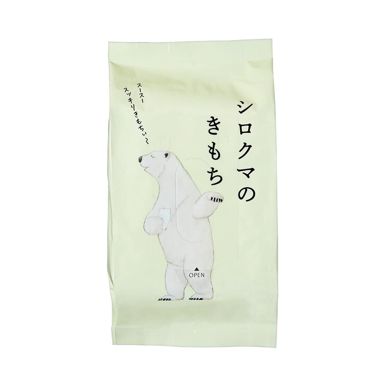 Kimochi Ice Cold Shower Sheet, Polar Bear Kimochi, 20 Pieces,