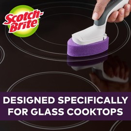 Scotch-Brite Glass Cooktop Wand with Refill Pads, Cleans With Just Water, Tackle Burnt-On Messes, 1 Wand and 2 Replacement Heads