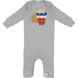 inktastic Superhero Squirrel, Cute Squirrel, Mask, Cape Baby Romper Coveralls 12 Months Heather 4467f