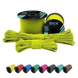 EdcX 2 mm Nylon Paracord 275 (15, 30, 50 and 100 m) - 100% Nylon Rope, 3-Strand Cord, Nylon Cord 2 mm in Many Colours (Soft Yellow, 15 m)