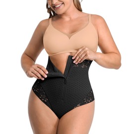 SHAPELLX Shapewear Tummy Control Womens Shaping Thong Body Shaper Underwear Plus Size Compression Shapewear Panty