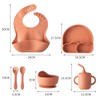 6 Pieces Silicone Baby Feeding Set，Baby Led Weaning Supplies，Utensils Food