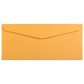 JAM PAPER #10 Business Commercial Envelopes - 4 1/8 x 9 1/2 - Brown Kraft Manila - 100/Pack