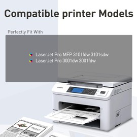 MEGOFFICE Compatible Cartridge Replacement for 138X Black with Chip for HP 138X W1380X 138A W1380A Black for HP Pro 3001dw 3001fdw MFP 3101fdw Printer(1 Pack)