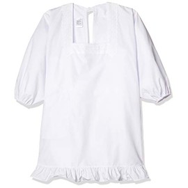 OGRAN JAPAN Women's Kappo Kimono Kappo, Antibacterial, Deodorizing, Square Collar, Lace, Pockets, white