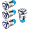 Gebildet 4pcs IP65 Waterproof Push Button 12mm 3A 12-24V with