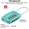SharkByte TSA Approved Suitcase Locks - 4-Dial Security Travel Combination