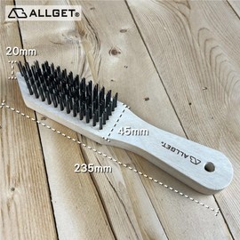 ALLGET High-Hardness Steel Wire Brush 12Pcs, Sword-Shaped Style Wire Brush, Wooden Handle, Powerful Brush for Cleaning, Rust Removal, Weld Slag Removal, Paint Scraping (Sword-Shaped(12PCS)), black