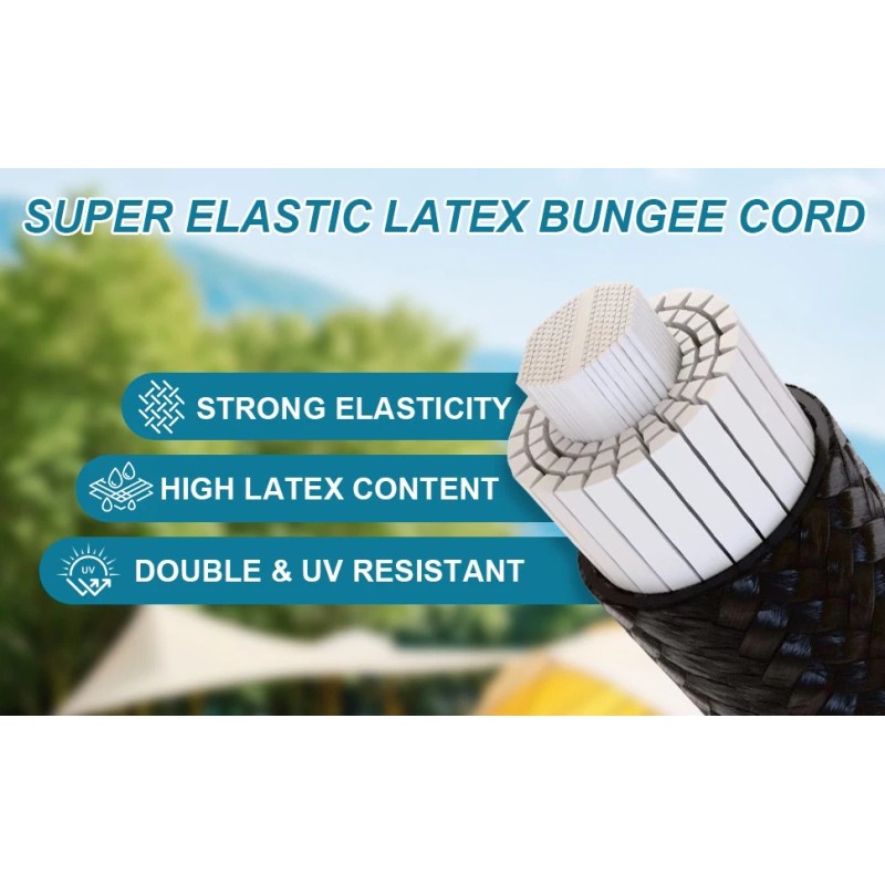 Unbranded Heavy Duty Bungee Cords Super Elastic Bungee Cord with