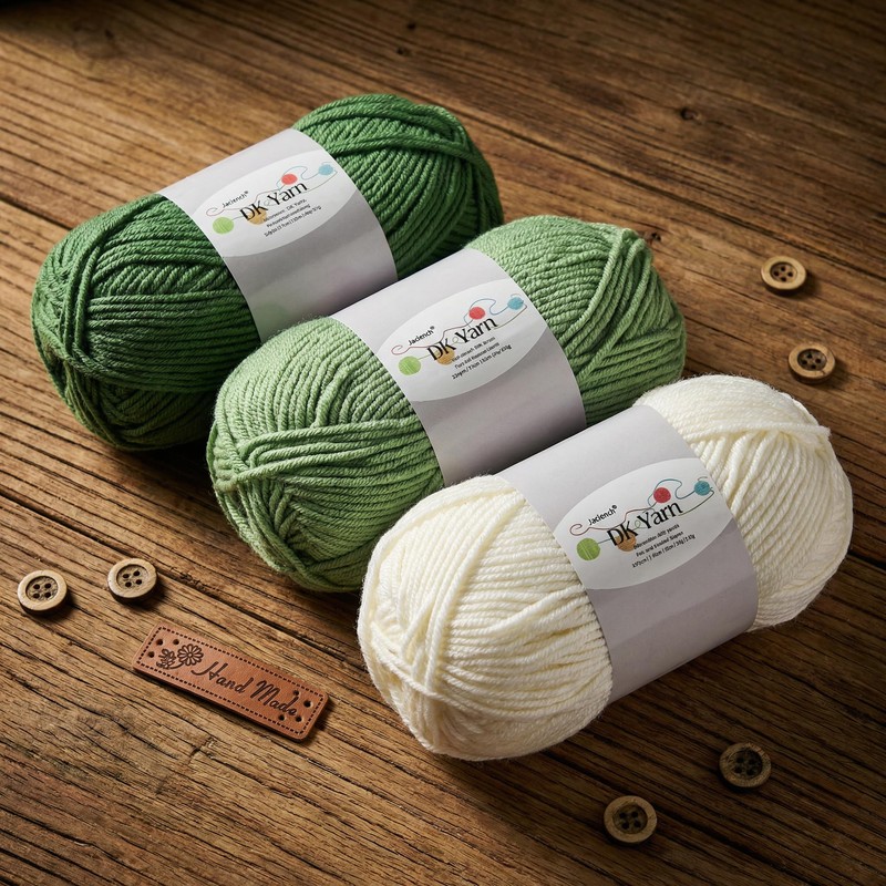 Crochet Yarn Kit, 3×50g 60% Cotton 40% Acrylic Combed Cotton