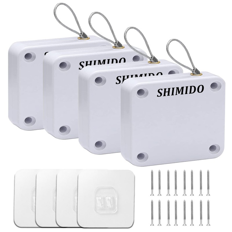 SHIMIDO Upgraded Retractable Automatic Door Closer - Tool-Free Installation, Powerful