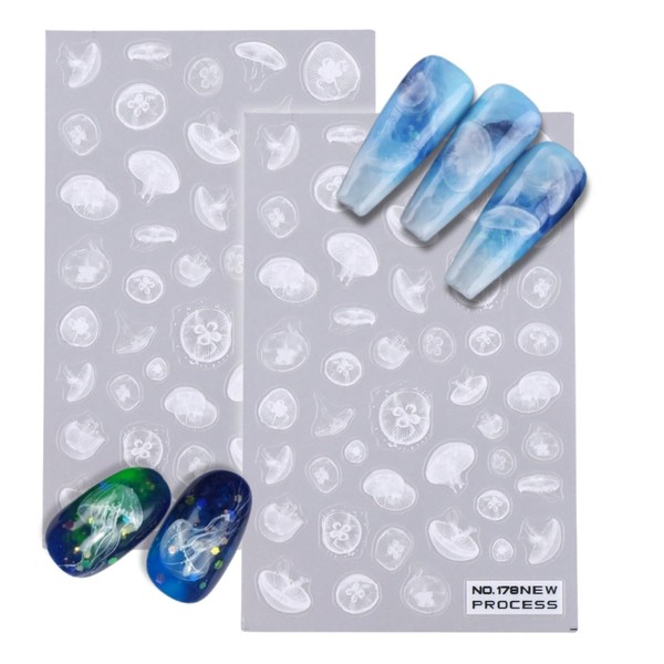 trekko Nail Seal, Resin Seal, Nail Part, Jellyfish, Sea, Sea