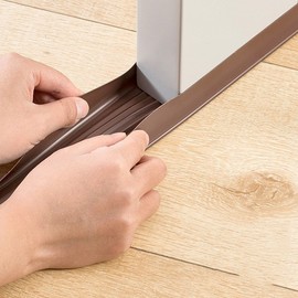 Door Draft Stopper and Gap Blocker A Brown (A) White