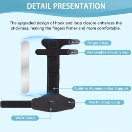 OQKAHIV 1 x trigger finger splint, adjustable finger orthosis, finger splint finger support, finger and metacarpal splints, adjustable, finger orthosis aluminium plate support for sprain, arthritis
