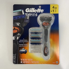 Gillette Fusion5 Proglide Razor For Men Handle + 4 Blade Refills