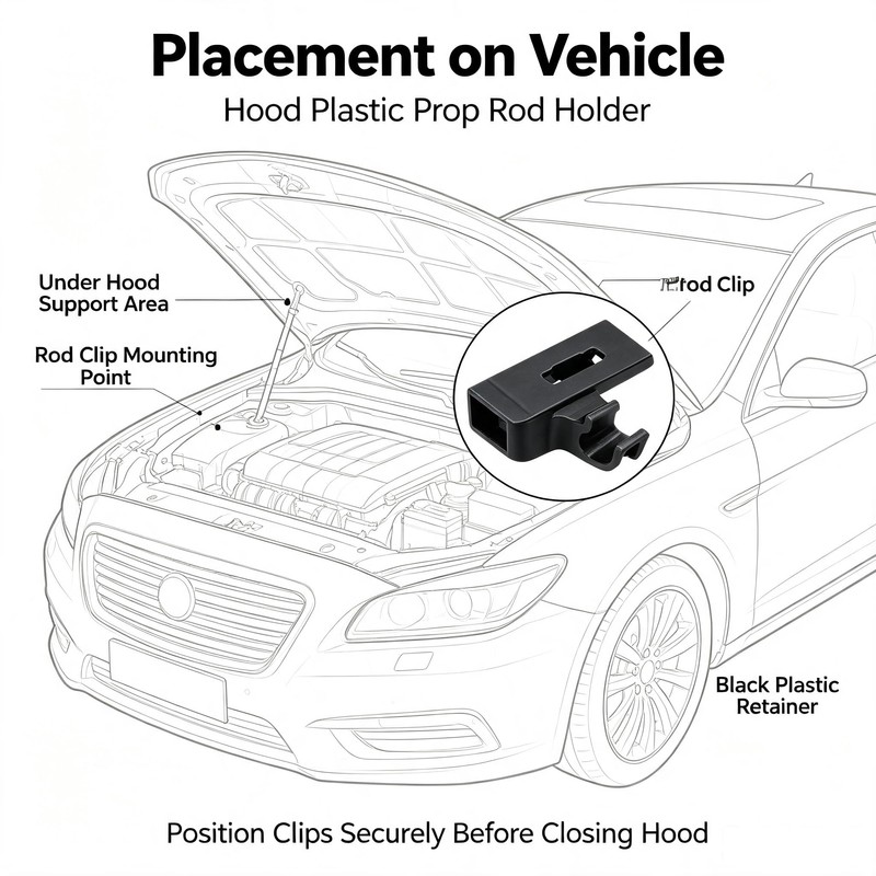 Hood Plastic Prop Rod Clamp Clip For Toyota Corolla 2014-2019