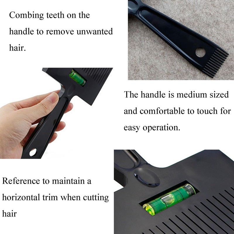 CONGGUAN Men's 2-in-1 Flat Top Guide Comb with Water Leveling
