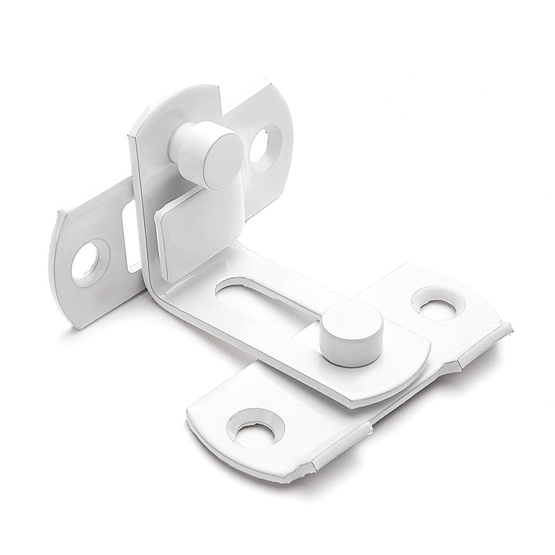 INIRET 90 Degree White Flip Barn Door Lock,Protect Privacy-Security Gate
