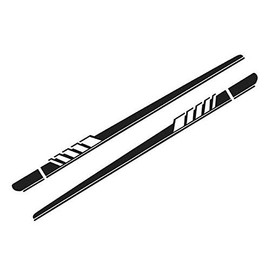 Car Van Side Stripes Vinyl Graphic Universal Racing Sticker Decals For Universal Mercedes AMG Side Skirt Car Sticker 2pcs Set Decorative Racing Black