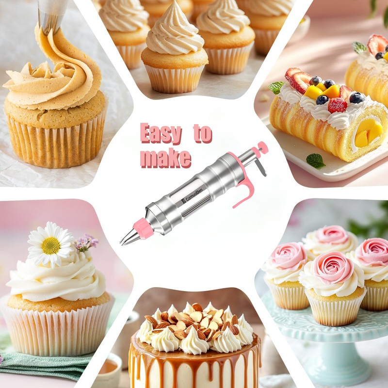 Dessert Decorating Syringe Set, Frosting Piping Kit icing piping kit