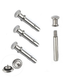 UtySty 4 Set Kitchen Sink Strainer Central Pin Replacement M8 5/16'' Drain Basket Center Round Post Cover Handle Pull Rod Plug with Ball Lock Repair Parts Univers for for Standard Drains