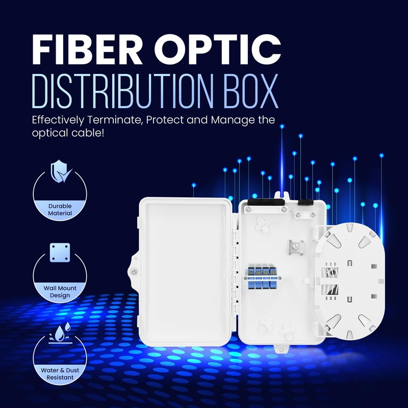ETS Fiber Optic Distribution Box 4 Core – IP65 Waterproof,