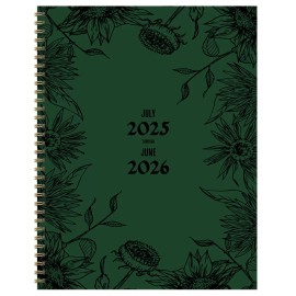 TF Publishing July 2025 - June 2026 Garden of Green Large Weekly Monthly Planner