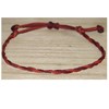 Dark Red and Red Twisted Polyester Cord Adjustable Bracelet And
