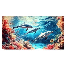 2 Year Pocket Calendar Planner with Free Note Pad, Ocean Beach (Sea Coral Dolphins, 2025-2026)
