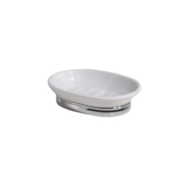iDesign Soap Dish for Bar Soap – York Collection – White
