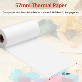 Supfoto Mini Sticker Printer Portable Thermal Printer, Instant Photo Printer, Sticker Maker Machine with 3 Rolls Thermal Paper for Photo, Travel, Study, Office, Festival Gifts, Pink