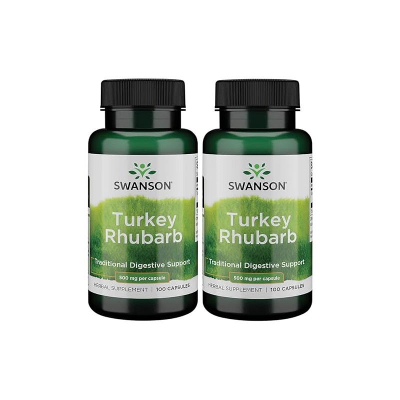 Swanson Turkey Rhubarb - Herbal Supplement for Digestive Health -