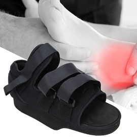 Post‑Op Walking Boot, Breathable Breathable Shoe Soft Lightweight Skin‑Care with 1 X for Outdoors for Women Men(Open-toe front pressure relief shoes, M)