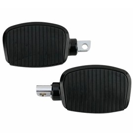 YHMOTO Motorcycle Mini Board Rider Floorboards Passenger Footpegs with Anti-Slip Rubber Universal for Harley Davidson Touring Street Glide Road King Electra Sportster Dyna Softail (Black)