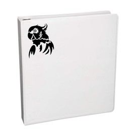 Parrot Bird Silhouette Decal Notebook Car Laptop 5.5" (Black)