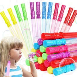 DERAYEE 24PCS Big Bubble Wands for Kids, 14.8Inch Bulk Bubble Party Favors Giant Bubble Sticks for Indoor Outdoor Activity, Summer, Easter, Birthday Gift, Goodie Bag Stuffers, Wedding, Classroom Prize