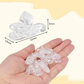 YUENWUZINIC One-Touch Clips, Set of 20, Teething Clips, Universal Clips, Plastic Fixing Clips, Fall Prevention, Hat Clips, Suspender Clips, Cord Adjustment, DIY Arrangement, Cheering, Crafting Parts,