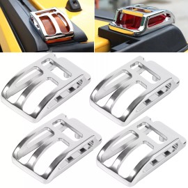 Unbranded For Hummer H2 Chrome Billet Top Corner Marker Light Guards / Cages, Set of 4