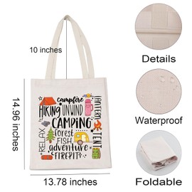 Love To Camp Waterproof Travel Bag Camping Forest Fish Adventure Shopping Bag Camper Life Gift, Camping, Medium