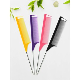 Bla 꼬리 빗 액세서리 프로 스타일링 핀 쥐 정전기 지적 방지 헤어 바늘 브러시 스틸 [Pink1pcs] Tail Comb Accessory Pro Styling Pin Mouse Anti-Static Intelligent Prevention Hair Needle Brush Steel [Pink1pcs]